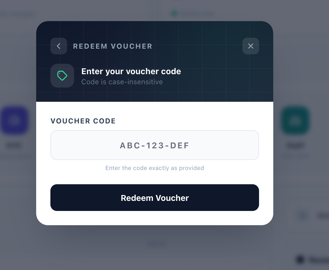 DigiCard redeem gift token